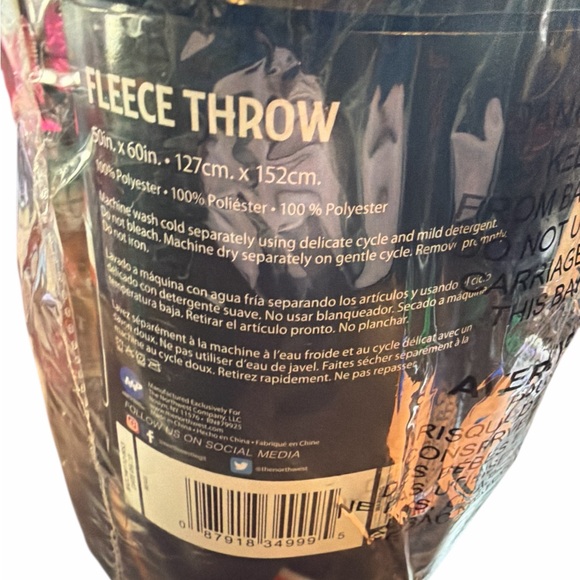 Chicago Bears Fleece Throw Blanket - Picture 2 of 2